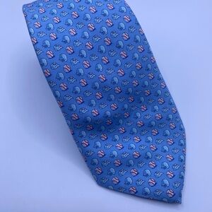 Vineyard Vines Light Blue Whale Pattern Kids Tie
